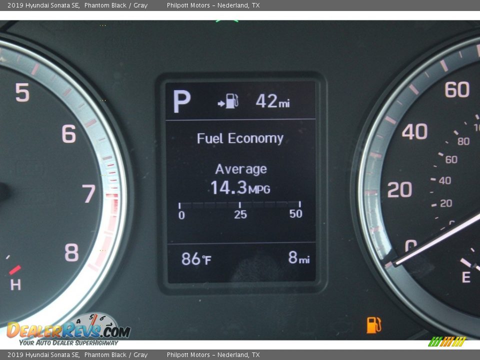 2019 Hyundai Sonata SE Phantom Black / Gray Photo #14