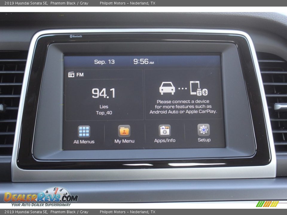 2019 Hyundai Sonata SE Phantom Black / Gray Photo #15