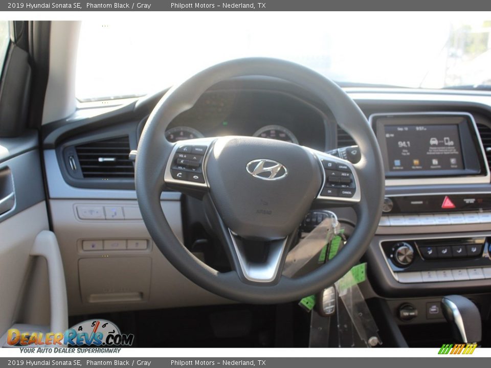2019 Hyundai Sonata SE Phantom Black / Gray Photo #21