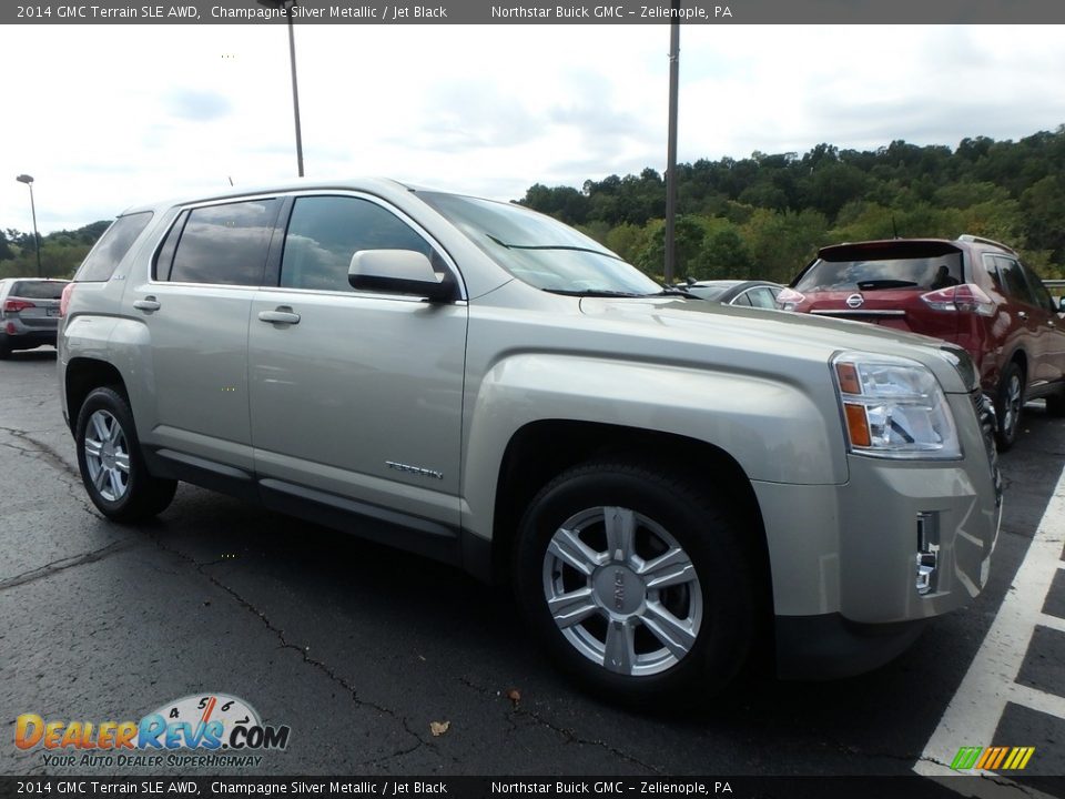 2014 GMC Terrain SLE AWD Champagne Silver Metallic / Jet Black Photo #4
