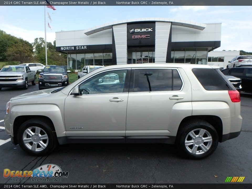 2014 GMC Terrain SLE AWD Champagne Silver Metallic / Jet Black Photo #13
