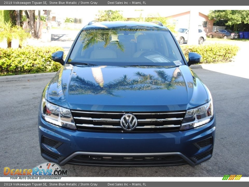 2019 Volkswagen Tiguan SE Stone Blue Metallic / Storm Gray Photo #3