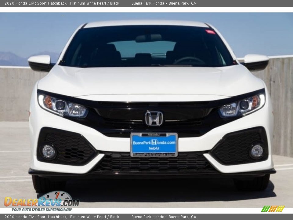 2020 Honda Civic Sport Hatchback Platinum White Pearl / Black Photo #3