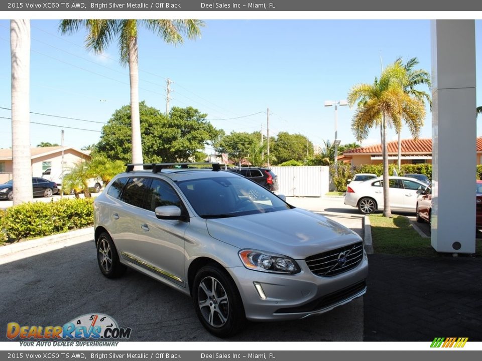 2015 Volvo XC60 T6 AWD Bright Silver Metallic / Off Black Photo #1