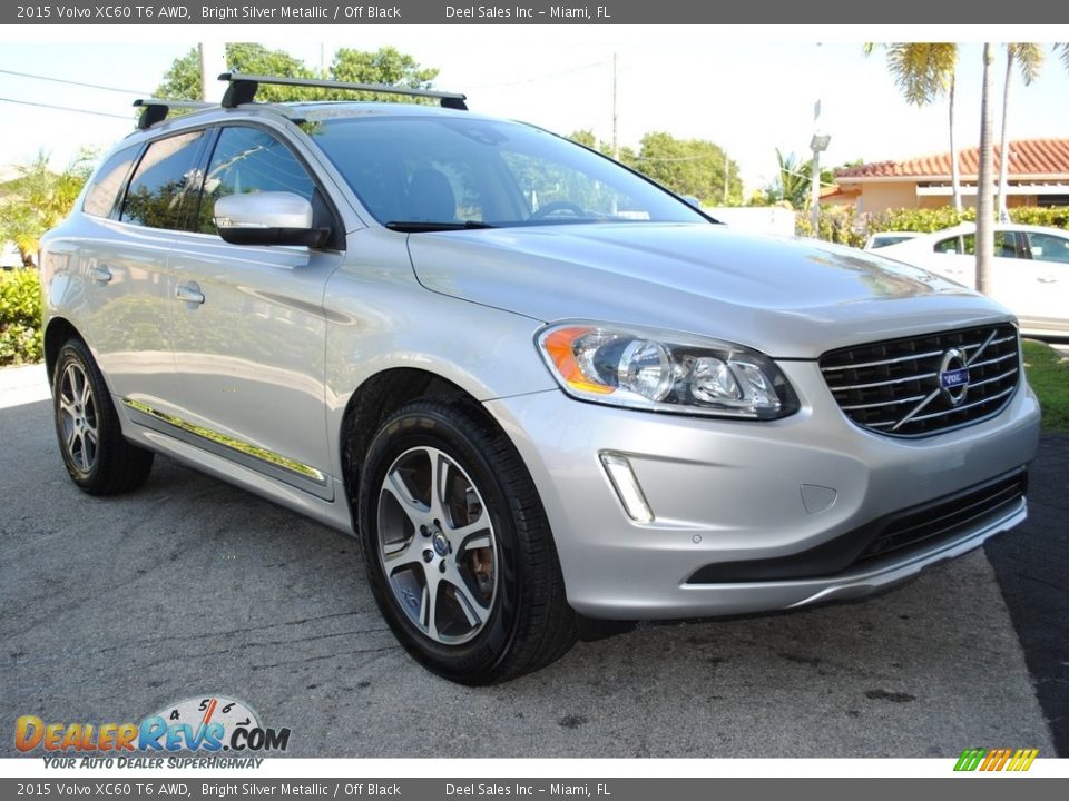 2015 Volvo XC60 T6 AWD Bright Silver Metallic / Off Black Photo #2