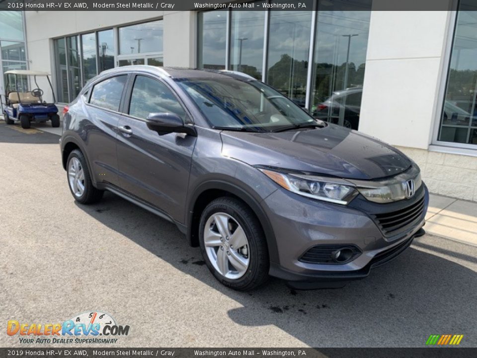 2019 Honda HR-V EX AWD Modern Steel Metallic / Gray Photo #2