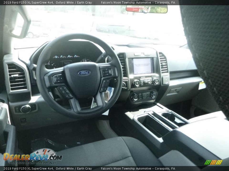 2019 Ford F150 XL SuperCrew 4x4 Oxford White / Earth Gray Photo #9