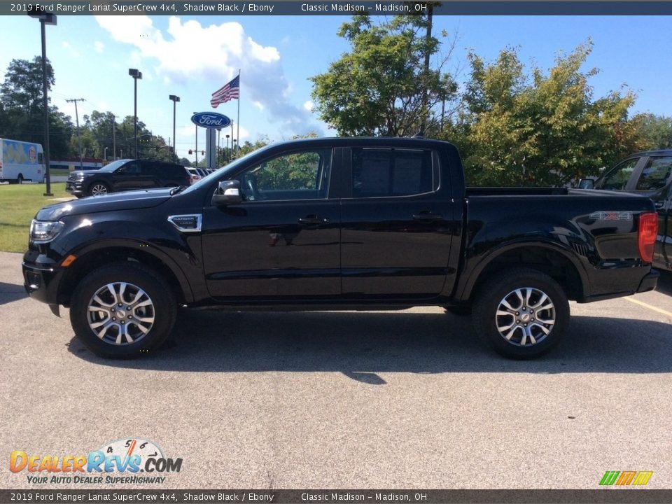 2019 Ford Ranger Lariat SuperCrew 4x4 Shadow Black / Ebony Photo #6