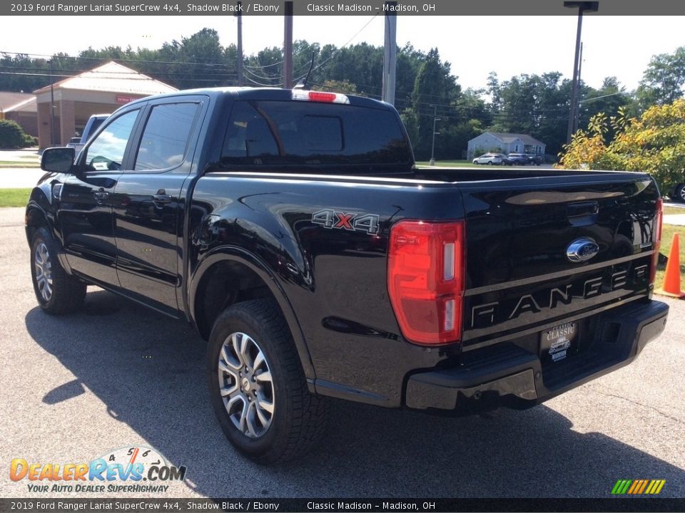 2019 Ford Ranger Lariat SuperCrew 4x4 Shadow Black / Ebony Photo #7