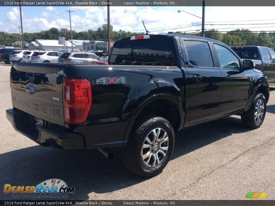 2019 Ford Ranger Lariat SuperCrew 4x4 Shadow Black / Ebony Photo #10