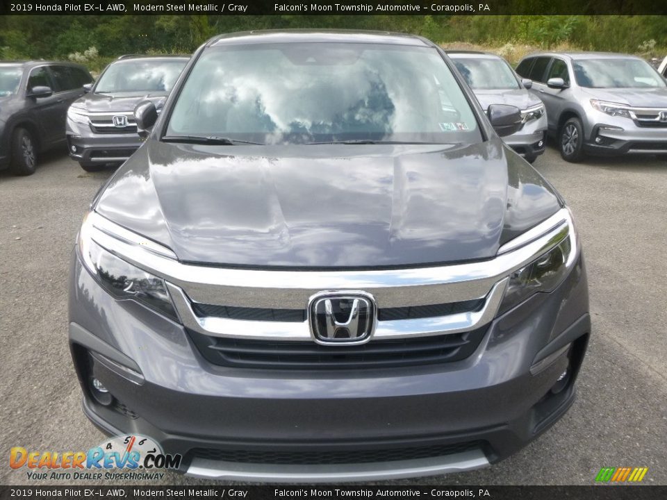 2019 Honda Pilot EX-L AWD Modern Steel Metallic / Gray Photo #6