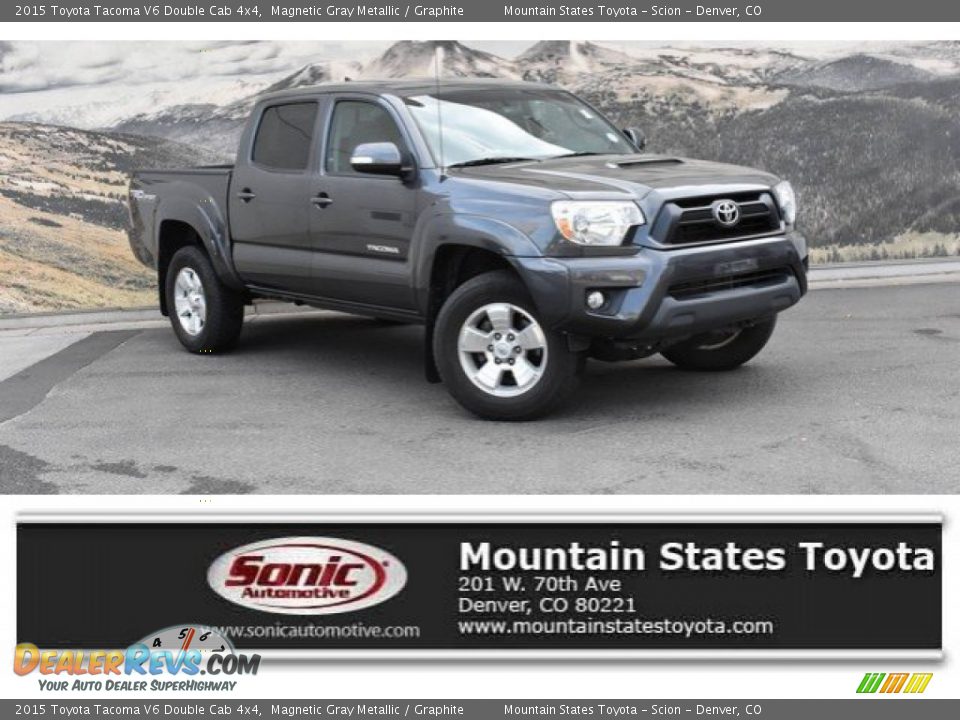 2015 Toyota Tacoma V6 Double Cab 4x4 Magnetic Gray Metallic / Graphite Photo #1
