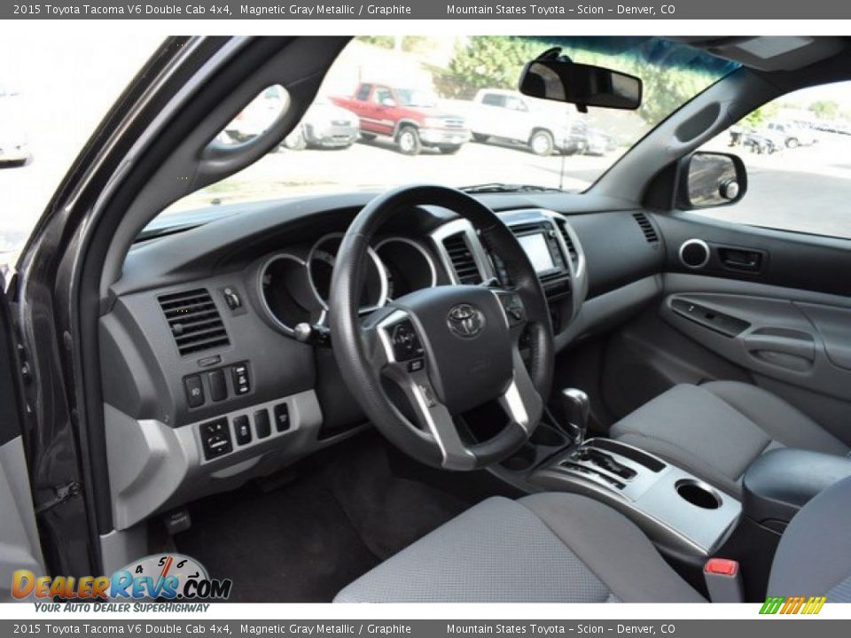 2015 Toyota Tacoma V6 Double Cab 4x4 Magnetic Gray Metallic / Graphite Photo #10