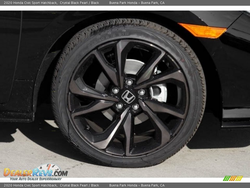 2020 Honda Civic Sport Hatchback Crystal Black Pearl / Black Photo #5