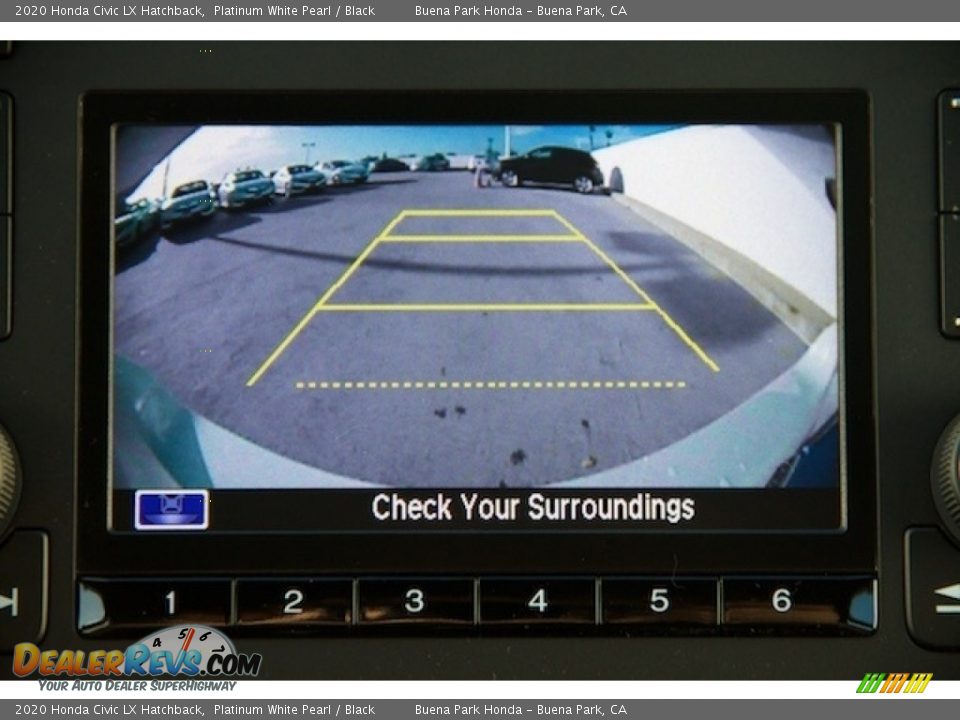 2020 Honda Civic LX Hatchback Platinum White Pearl / Black Photo #6