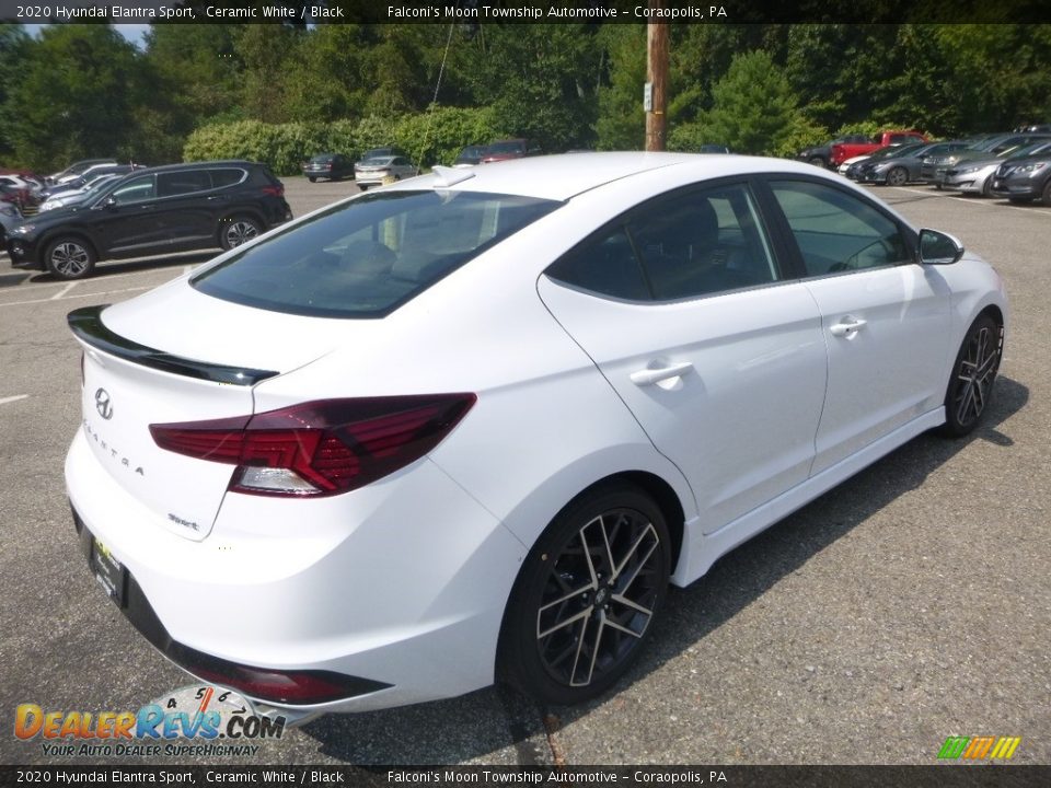 2020 Hyundai Elantra Sport Ceramic White / Black Photo #2