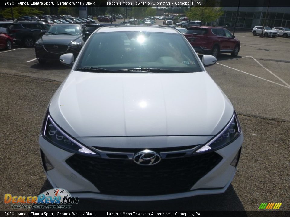 2020 Hyundai Elantra Sport Ceramic White / Black Photo #4