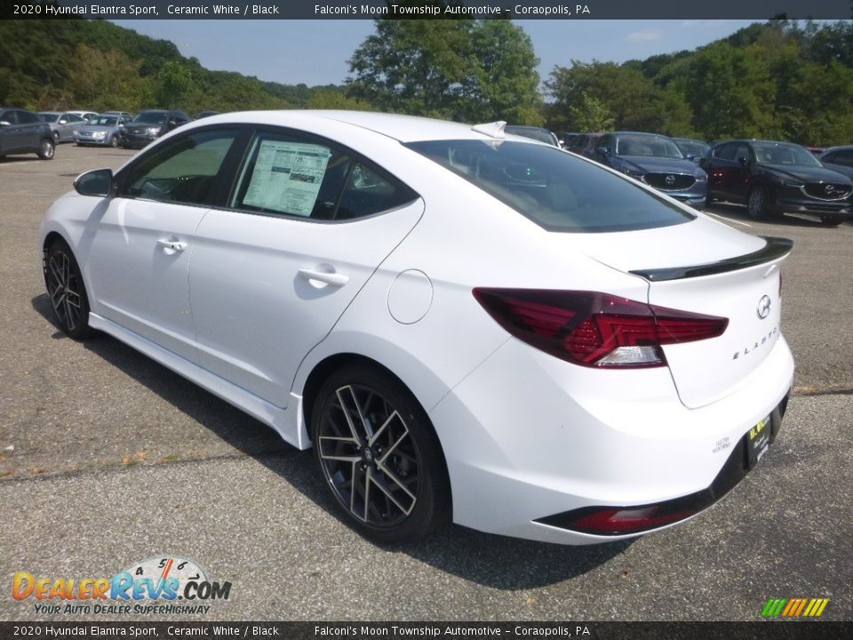 2020 Hyundai Elantra Sport Ceramic White / Black Photo #6