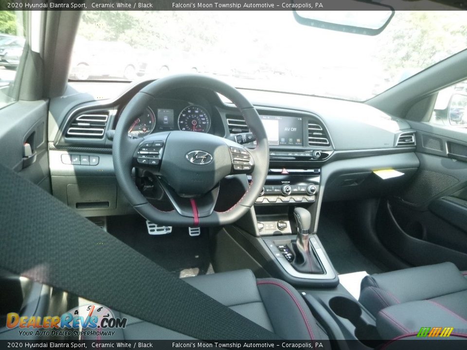 2020 Hyundai Elantra Sport Ceramic White / Black Photo #9
