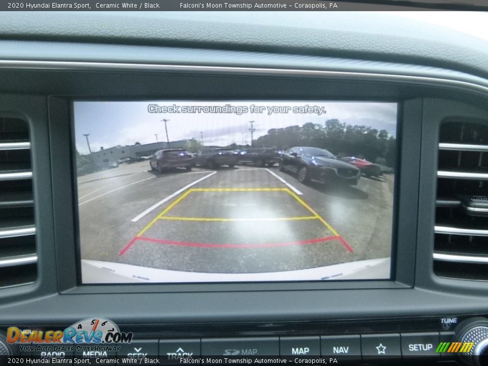 2020 Hyundai Elantra Sport Ceramic White / Black Photo #15