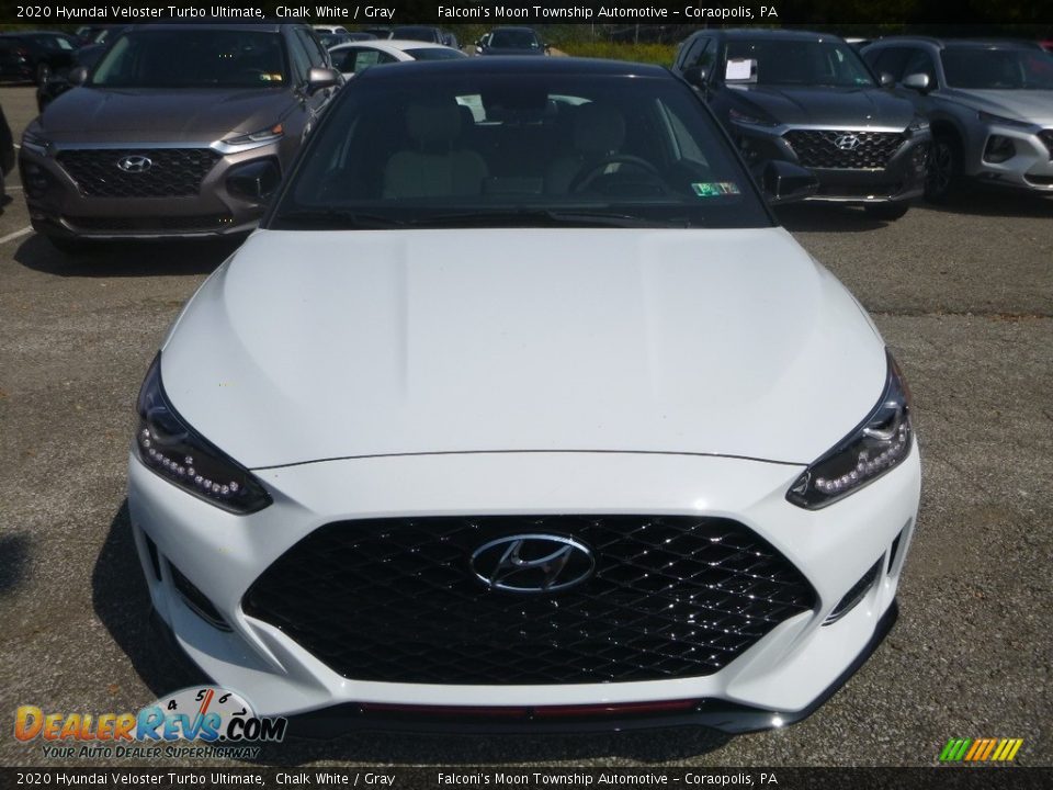 2020 Hyundai Veloster Turbo Ultimate Chalk White / Gray Photo #4