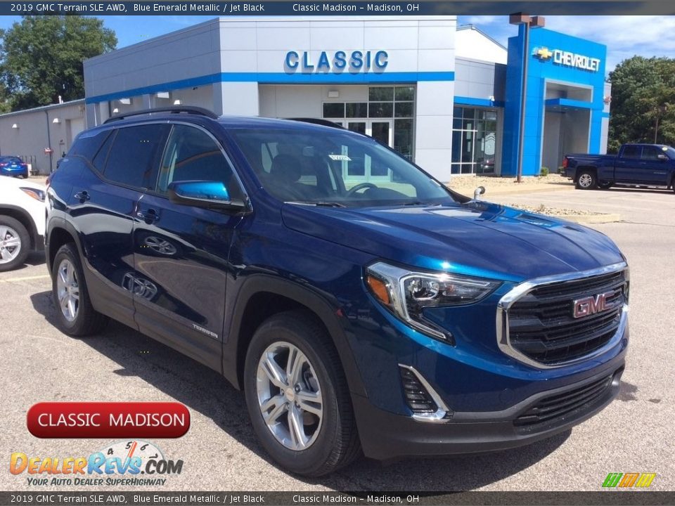 2019 GMC Terrain SLE AWD Blue Emerald Metallic / Jet Black Photo #1