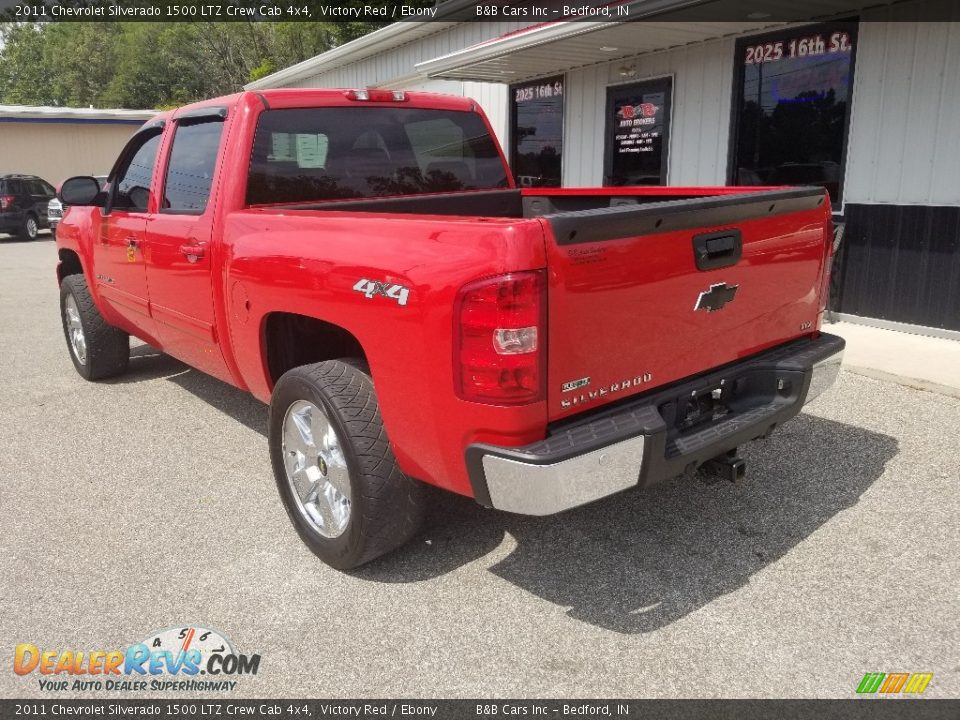 2011 Chevrolet Silverado 1500 LTZ Crew Cab 4x4 Victory Red / Ebony Photo #4