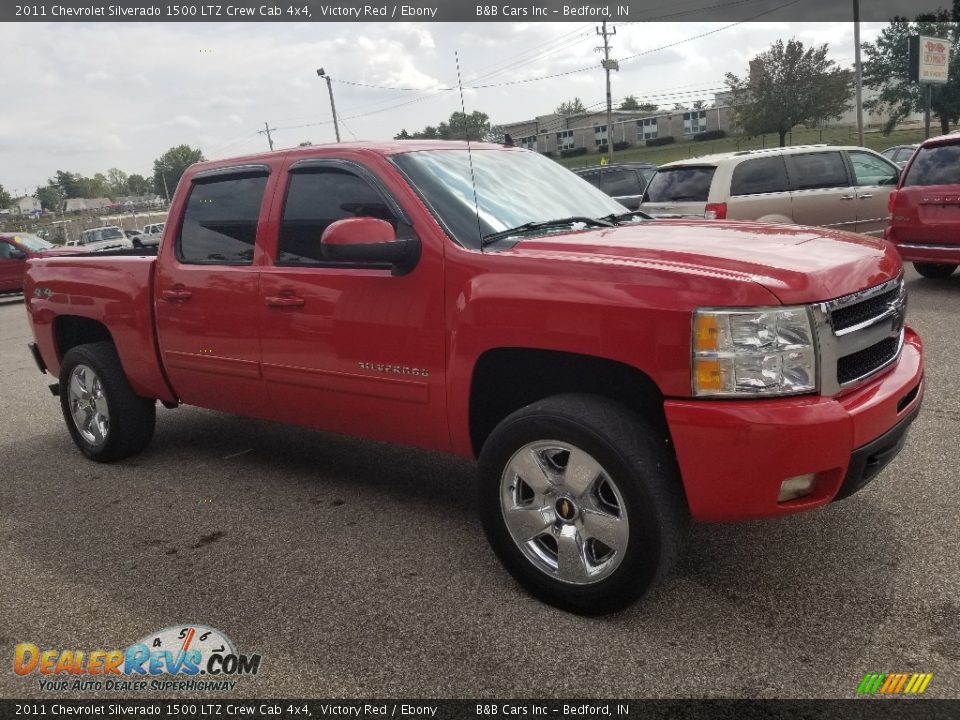 2011 Chevrolet Silverado 1500 LTZ Crew Cab 4x4 Victory Red / Ebony Photo #9