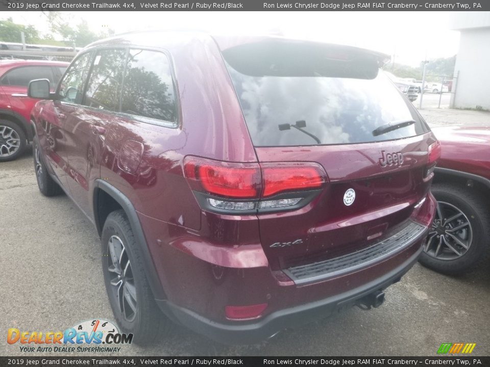 2019 Jeep Grand Cherokee Trailhawk 4x4 Velvet Red Pearl / Ruby Red/Black Photo #3