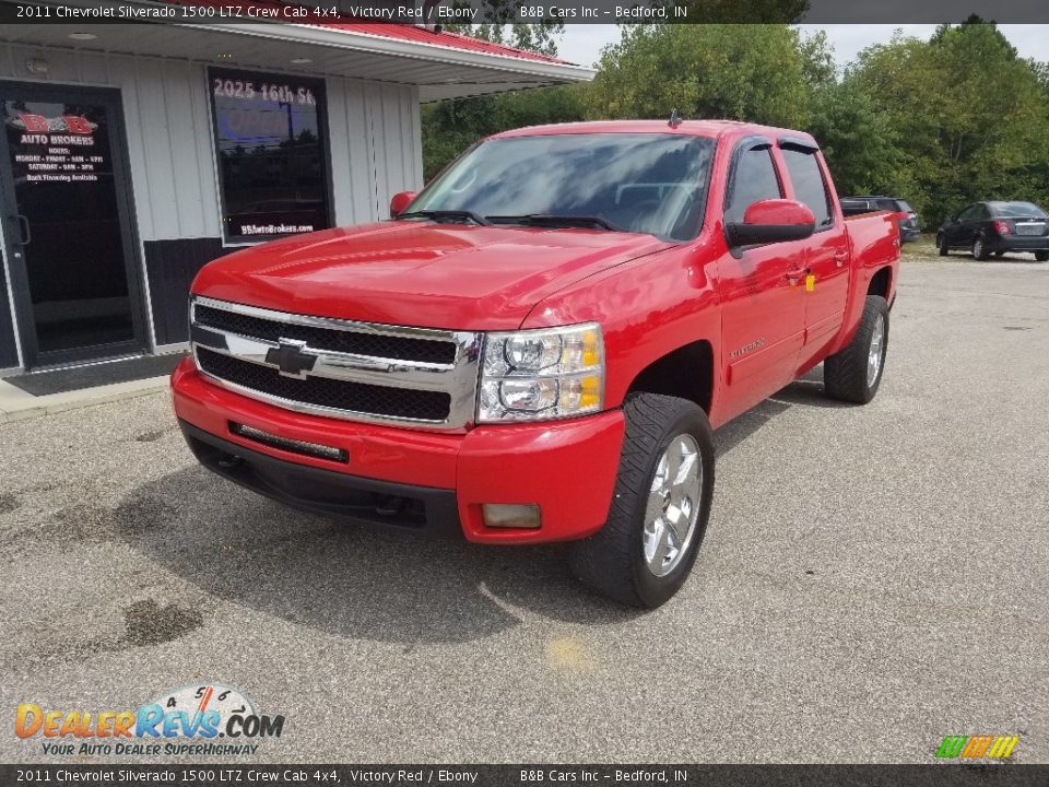 2011 Chevrolet Silverado 1500 LTZ Crew Cab 4x4 Victory Red / Ebony Photo #12