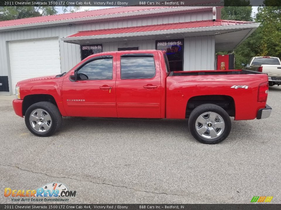2011 Chevrolet Silverado 1500 LTZ Crew Cab 4x4 Victory Red / Ebony Photo #25