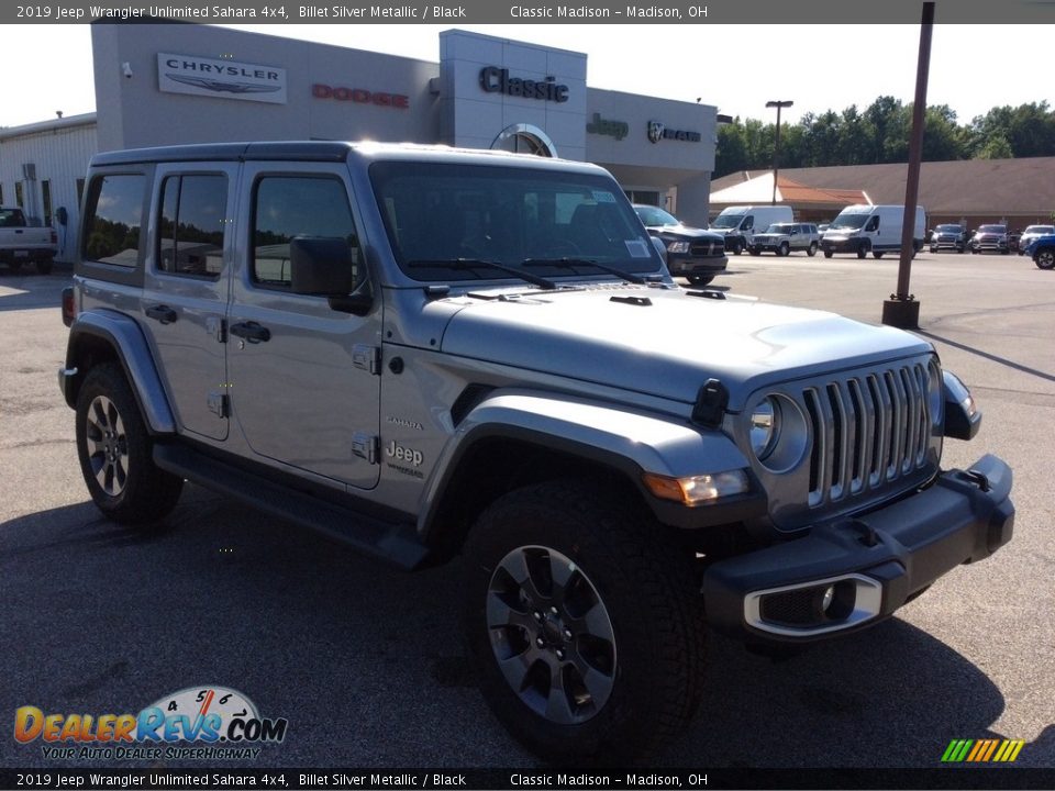 2019 Jeep Wrangler Unlimited Sahara 4x4 Billet Silver Metallic / Black Photo #1