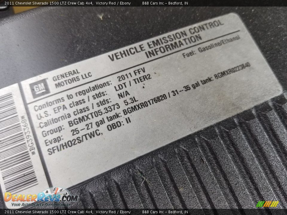 2011 Chevrolet Silverado 1500 LTZ Crew Cab 4x4 Victory Red / Ebony Photo #32