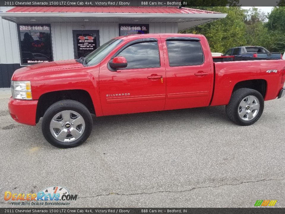 2011 Chevrolet Silverado 1500 LTZ Crew Cab 4x4 Victory Red / Ebony Photo #33