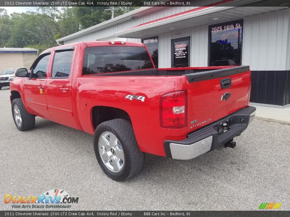 2011 Chevrolet Silverado 1500 LTZ Crew Cab 4x4 Victory Red / Ebony Photo #35