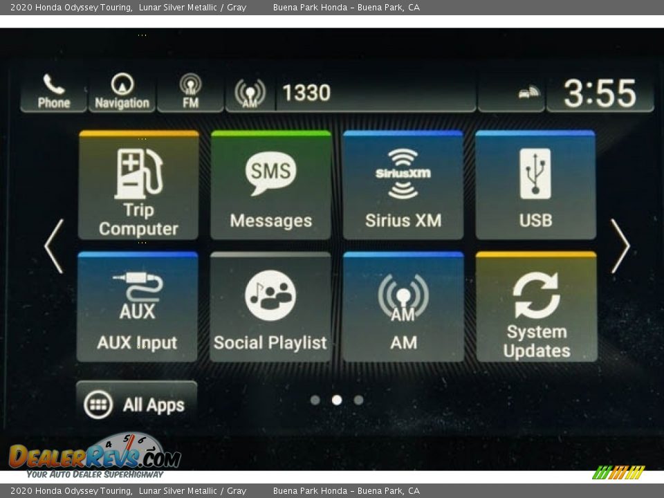 2020 Honda Odyssey Touring Lunar Silver Metallic / Gray Photo #17