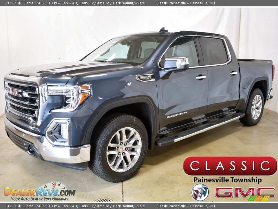 2019 GMC Sierra 1500 SLT Crew Cab 4WD Dark Sky Metallic / Dark Walnut/­Slate Photo #1