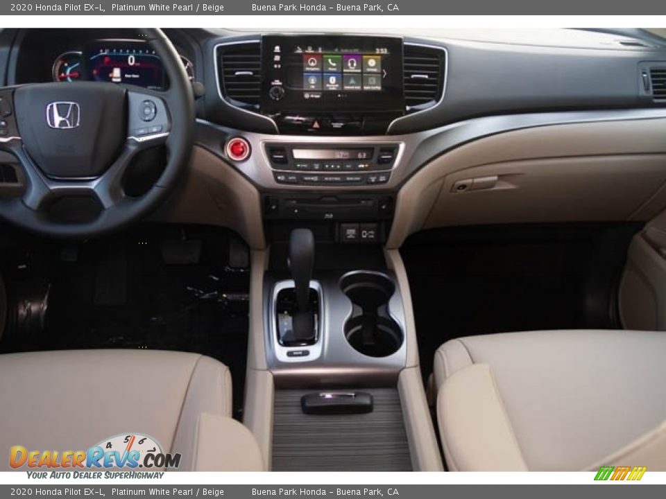 2020 Honda Pilot EX-L Platinum White Pearl / Beige Photo #18