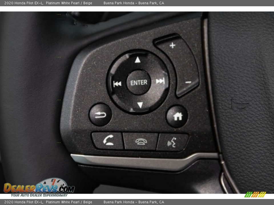 2020 Honda Pilot EX-L Platinum White Pearl / Beige Photo #21