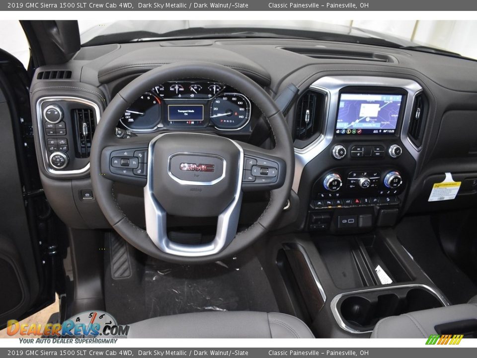 2019 GMC Sierra 1500 SLT Crew Cab 4WD Dark Sky Metallic / Dark Walnut/­Slate Photo #9