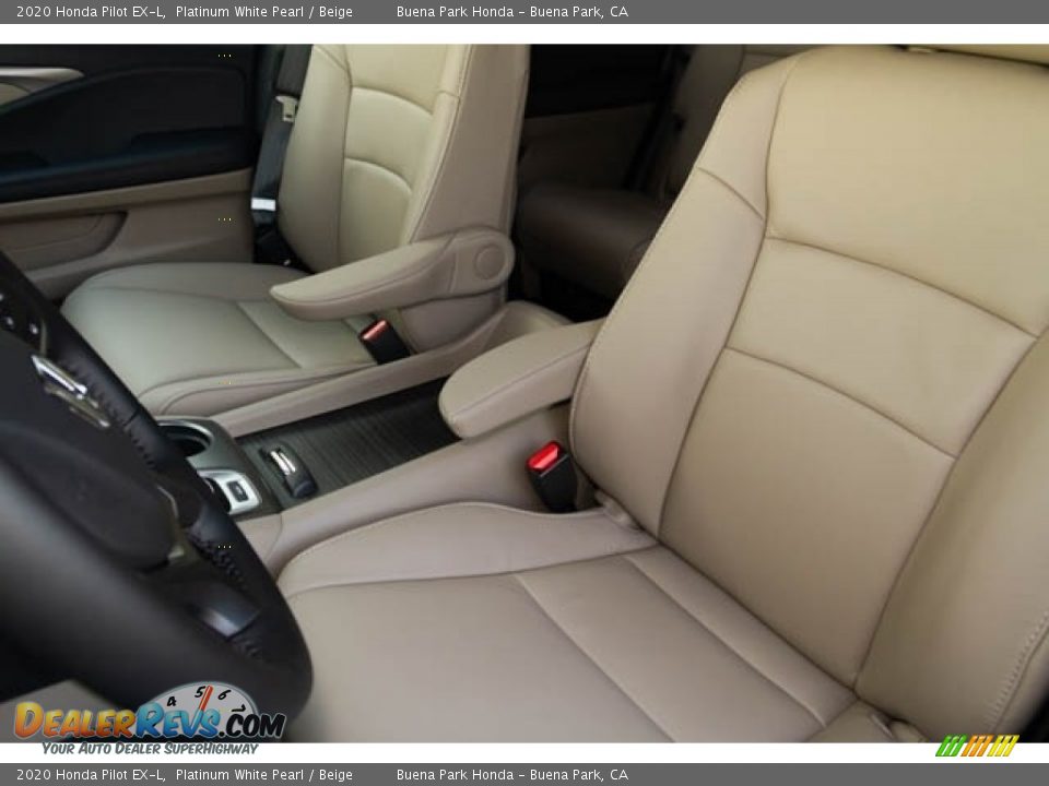 2020 Honda Pilot EX-L Platinum White Pearl / Beige Photo #25