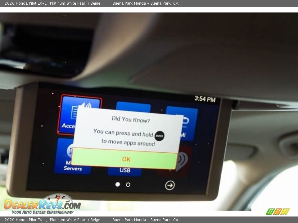 2020 Honda Pilot EX-L Platinum White Pearl / Beige Photo #27