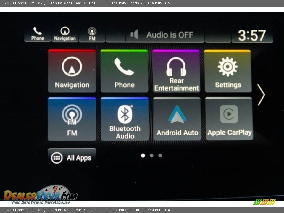 2020 Honda Pilot EX-L Platinum White Pearl / Beige Photo #36