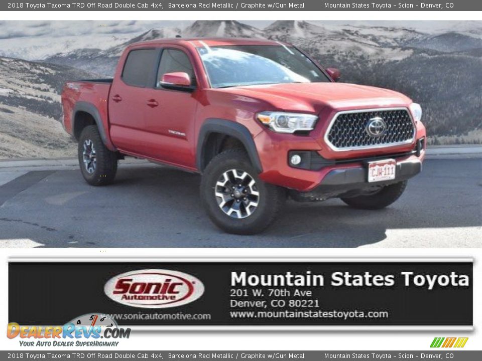 2018 Toyota Tacoma TRD Off Road Double Cab 4x4 Barcelona Red Metallic / Graphite w/Gun Metal Photo #1
