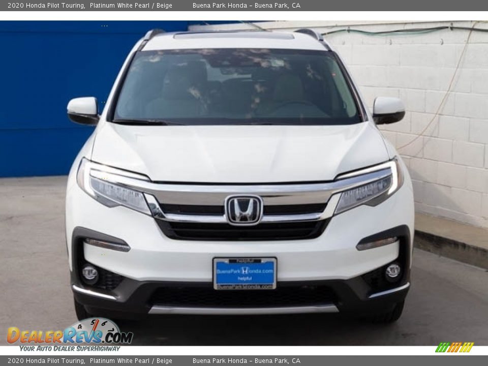 2020 Honda Pilot Touring Platinum White Pearl / Beige Photo #3