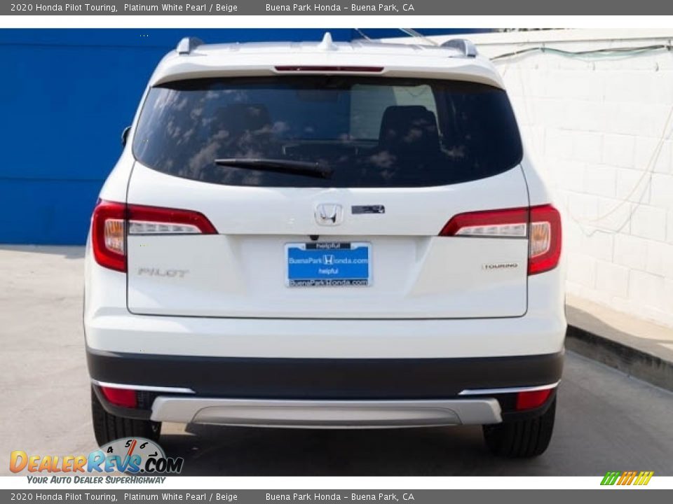 2020 Honda Pilot Touring Platinum White Pearl / Beige Photo #6