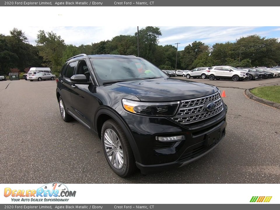 2020 Ford Explorer Limited Agate Black Metallic / Ebony Photo #1