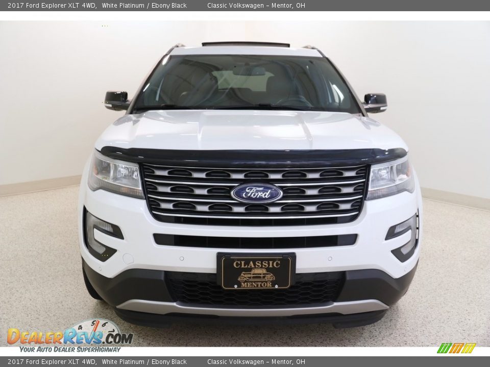 2017 Ford Explorer XLT 4WD White Platinum / Ebony Black Photo #2