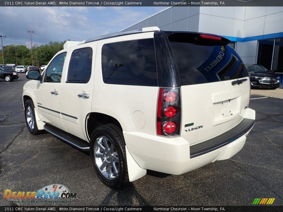 2011 GMC Yukon Denali AWD White Diamond Tintcoat / Cocoa/Light Cashmere Photo #4