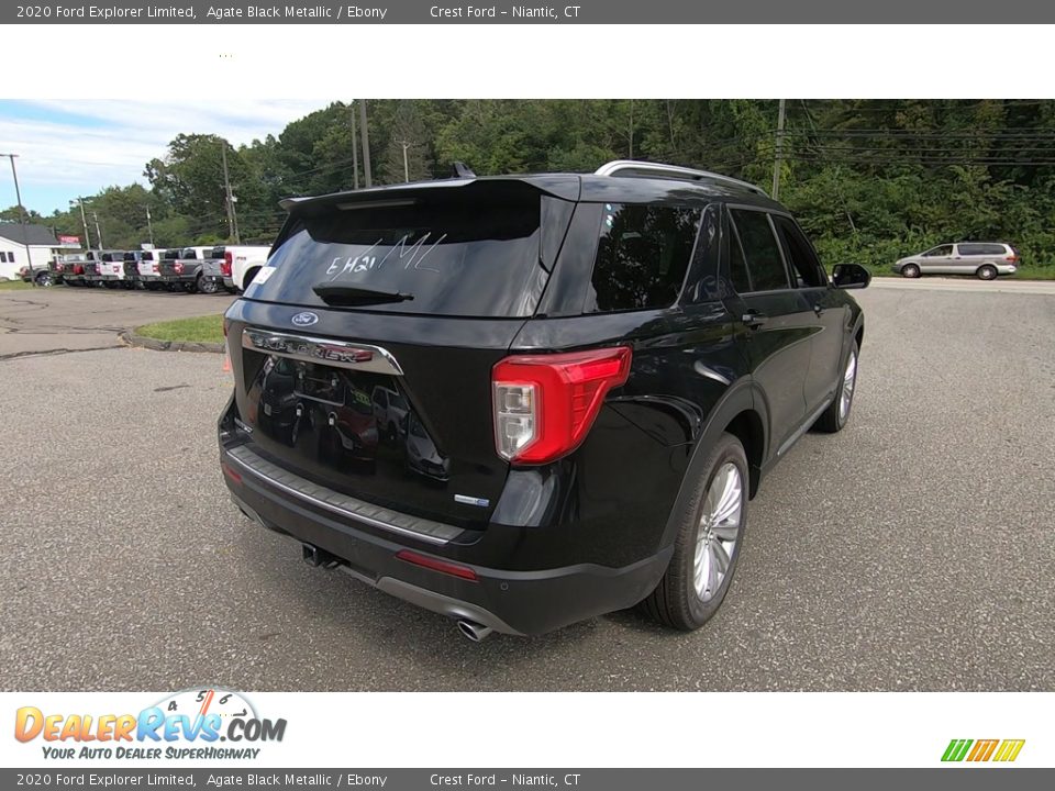 2020 Ford Explorer Limited Agate Black Metallic / Ebony Photo #7